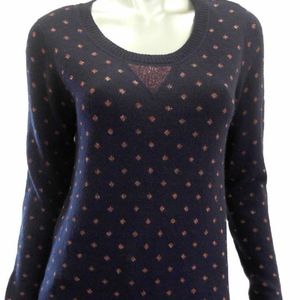 Layer it!! Navy sweater w/ metallic copper details